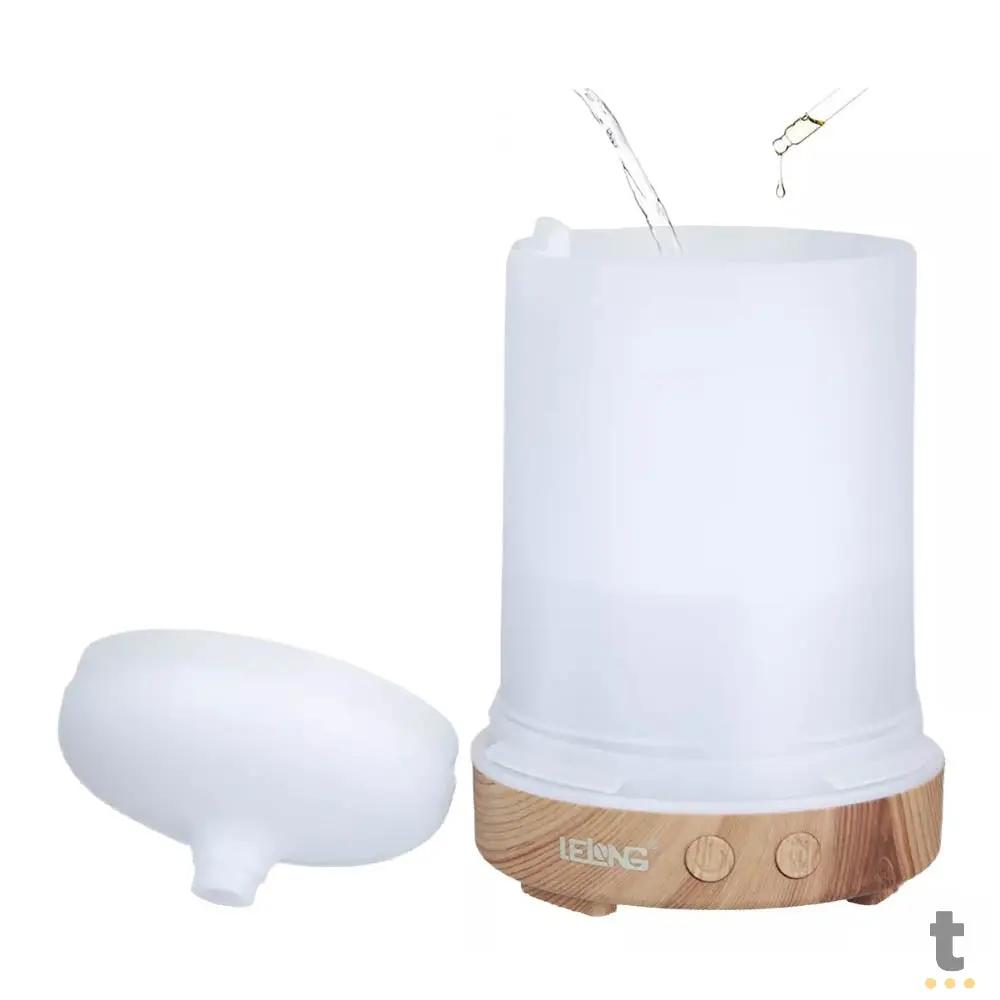 Umidificador e Aromatizador de Ar Lelong C/ Led Colorido Temporizador e Controle Remoto - LE-2341 Truedata